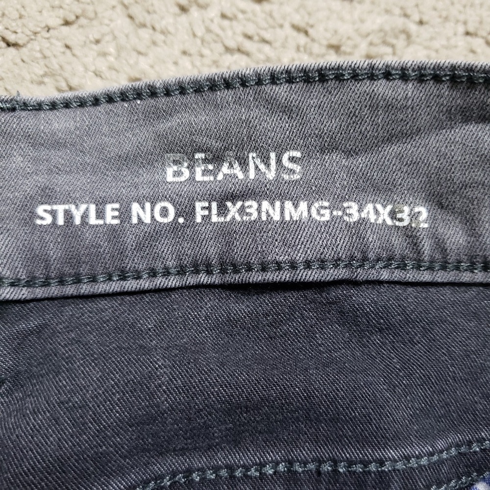 Mugsy Jeans Mens 34x32 (FITS 33x31) Gray Denim Beans Casual Straight Stretch - Picture 5 of 10